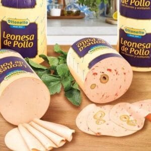 Leonesa de pollo con morrón y aceituna ottonello