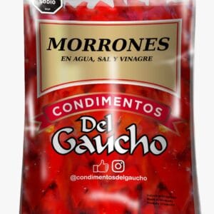 Morrones en agua sal y vinagre Del Gaucho