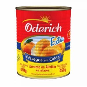 Durazno en almíbar en mitades Oderich 830 g